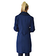 Дамско вълнено палто в син нюанс Simina-1 снимка
