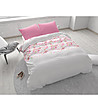 Двоен спален комплект в розово Marrelly 200х200 см от памук перкал-1 снимка