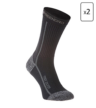 Комплект от 2 чифта unisex чорапи в черно и сиво Silvertrek снимка