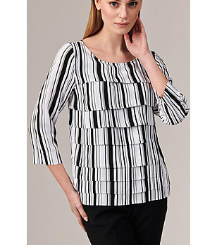 Дамска блуза в черно и бяло Loka снимка