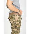 Памучен мъжки панталон в бежово с милитари принт Allan-2 снимка