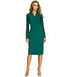 Зелена рокля с дълъг ръкав Zoia-0 снимка