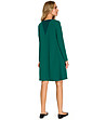 Зелена разкроена рокля Loni-1 снимка