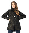 Дамско палто в черно и златисто Lina-0 снимка