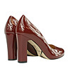 Лачени дамски обувки в цвят бургунд Edelina-3 снимка