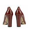 Лачени дамски обувки в цвят бургунд Edelina-4 снимка