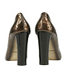 Дамски лачени обувки в кафяво и златисто Arilda-4 снимка