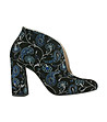 Дамски обувки от естествена кожа в черно и синьо Irosa-0 снимка