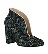 Дамски обувки от естествена кожа в черно и синьо Irosa-1 снимка