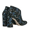 Дамски обувки от естествена кожа в черно и синьо Irosa-3 снимка