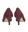 Дамски велурени обувки в цвят бургунд Faela-3 снимка