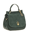 Тъмнозелена дамска кожена чанта Isadora-0 снимка