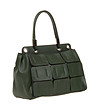 Кожена дамска чанта в тъмнозелено Taisa-0 снимка