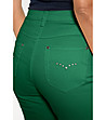 Зелен дамски панталон с памук Berta за размер до 160 см-1 снимка
