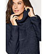 Дамски пуловер в тъмносиньо Irmona-1 снимка