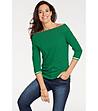 Зелена дамска блуза Lamilia с памук-0 снимка