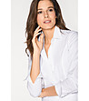 Асиметрична дамска памучна риза в бяло Amedia-1 снимка