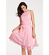 Розова рокля без ръкави Samanta-0 снимка
