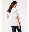 Памучна дамска риза в бяло Lea-1 снимка