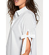 Памучна дамска риза в бяло Lea-2 снимка