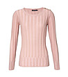 Дамски пуловер с памук в розово Fresia-1 снимка