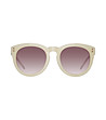 Дамски слънчеви очила в цвят крем тип котешко око-1 снимка