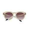 Дамски слънчеви очила в цвят крем тип котешко око-2 снимка