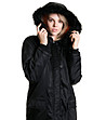 Зимно дамско яке в черно Halmoon-2 снимка