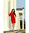 Червена рокля с джобове Tera-3 снимка