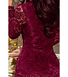 Дантелена рокля в цвят бургунд Avelia-4 снимка