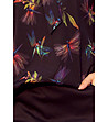 Черна блуза с многоцветен принт Zita-4 снимка