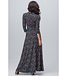 Черна рокля с флорален принт Omena-1 снимка