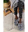 Сиви домашни дамски чехли с ушички и меки елементи Emily-0 снимка
