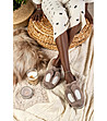 Меки дамски чехли с ушички Abigail в цвят капучино-0 снимка