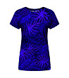 Дамска тениска с принт Tropical dark blue -0 снимка