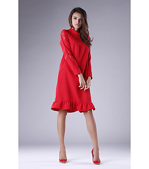 Елегантна червена рокля Issy снимка