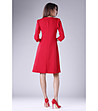 Червена рокля с набори Sandra-1 снимка