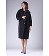 Дамско черно палто Kiera с вълна -0 снимка