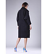 Дамско черно палто Kiera с вълна-1 снимка