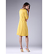 Жълта елегантна рокля Hettie-1 снимка