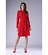 Червена рокля с капси Jillian-0 снимка