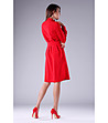 Червена рокля с капси Jillian-1 снимка
