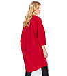 Свободна червена рокля с памук Klea-3 снимка
