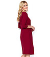 Ефектна рокля в цвят бордо Sarifa-4 снимка