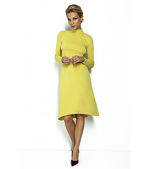 Елегантна жълта рокля Cloris снимка