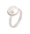 Сребрист дамски пръстен Berdina с бяла перла-0 снимка