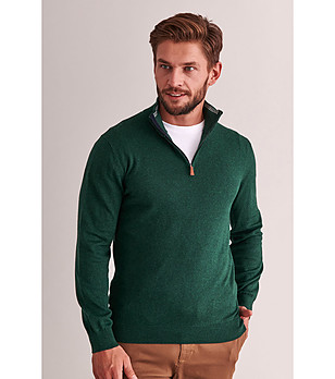 Мъжки пуловер в зелено Jeffrey снимка