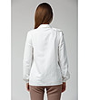 Бяла дамска риза Frances с нестандартен дизайн-1 снимка