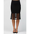 Черна памучна пола с прозрачна платка Asia-0 снимка