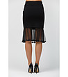 Черна памучна пола с прозрачна платка Asia-1 снимка